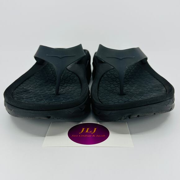 Hoka One One Men's Ora Recovery Flip Flop Thong Sandals Black Size 9/ 11 Women - Picture 2 of 11